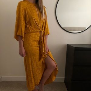Topshop gold dress